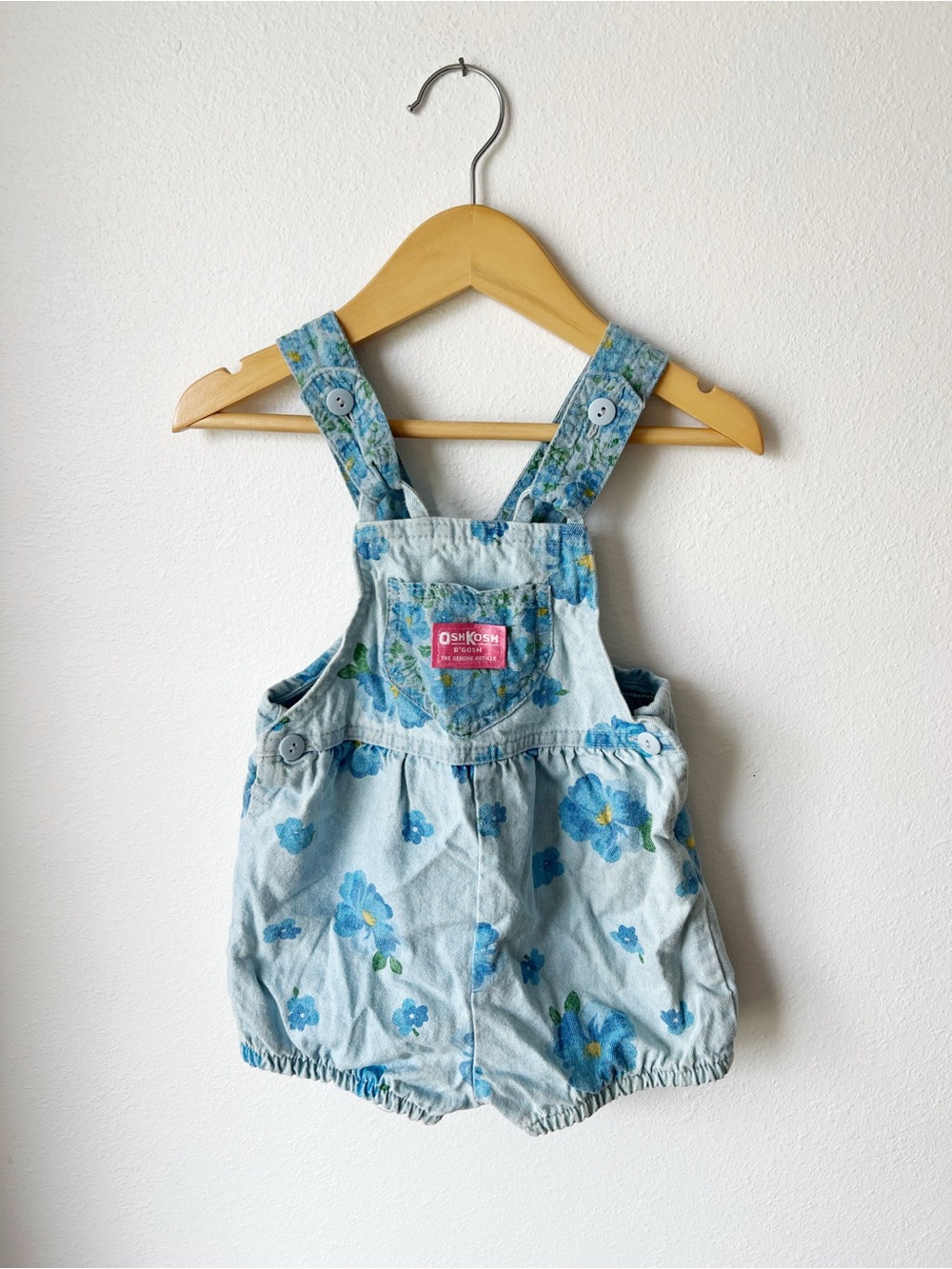 OSHKOSH | Vintage Floral Overalls w/ Bow Back Detail | 3T